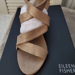 NEW Metallic Suede Sandal